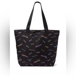 Victoria's Secret Pink Logo Love Pink Weekender Tote Bag NWT full Zipper Top